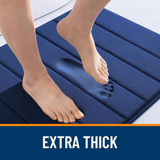 OLANLY Memory Foam Bath Mat 59x35, Super Soft Absorbent Bathroom Rugs, Quick Dry - Image 6