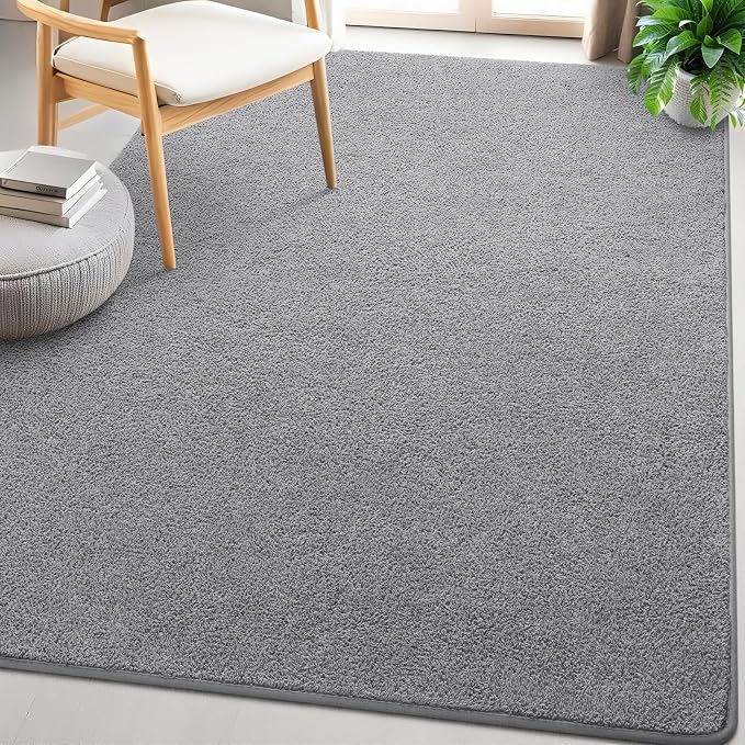 6x9 Feet Grey Area Rugs for Bedroom, Indoor Washable Memory Foam Rug for Living - Image 8
