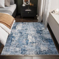 Rugcomf 3x5 Area Rug Blue Soft Abstract Boho Vintage Pattern Non-Slip by Rugcomf