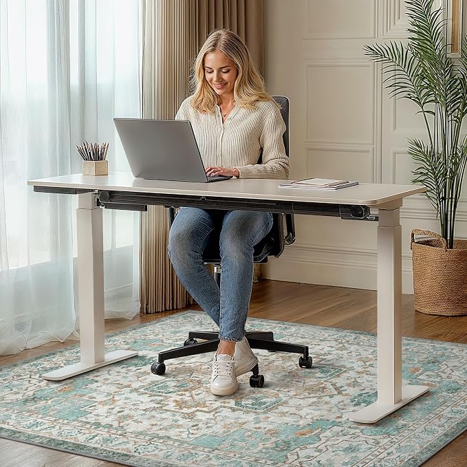 36"x60" Office Chair Mat for Hardwood Tile Floor, Under Desk Carpet Protector - Image 2