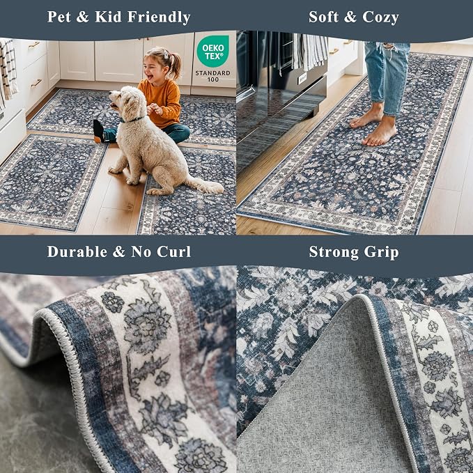 2x6ft Washable Hallway Carpet Runner – Non-Skid Floor Runner Rug - Image 5