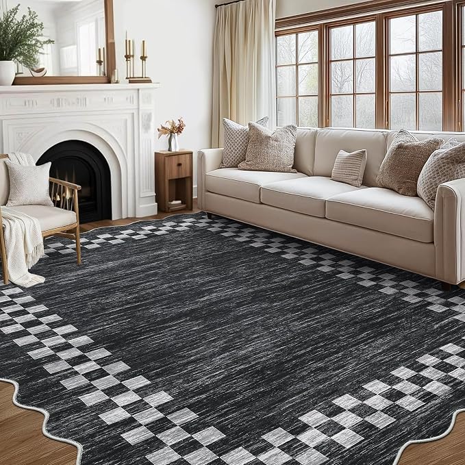 GarveeHome Scalloped Washable Rug 9x12 Area Rug - Image 8