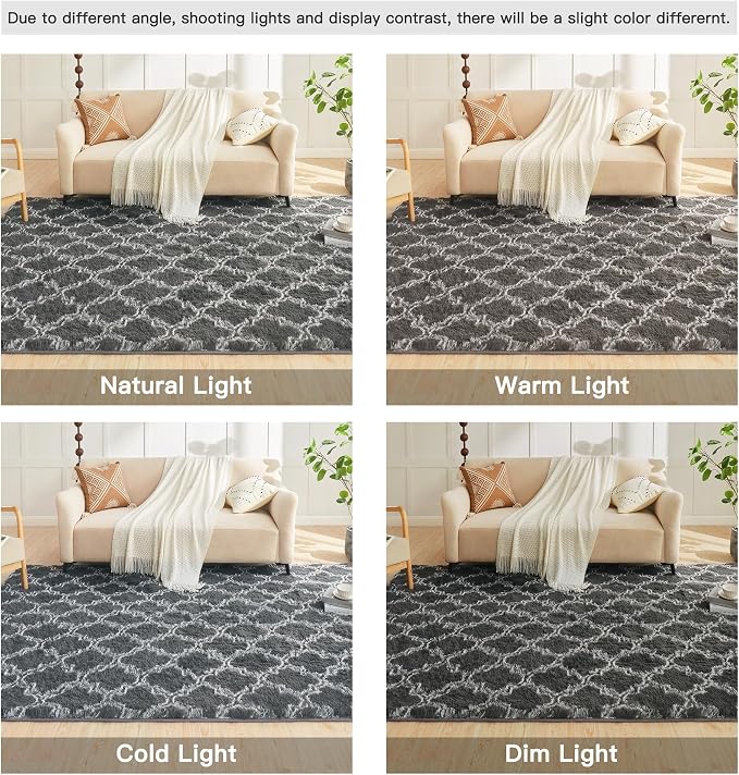 Litanika 8x10 Geometric Shag Area Rug - Image 7