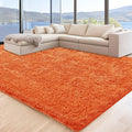 5x7 Orange Area Rugs for Living Room, Fluffy Shag Rug for Bedroom Nursery by Unknown