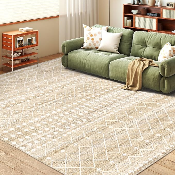 Miukiki 5x7 Area Rug for Living Room Moroccan Washable Rugs Non Slip Indoor by Miukiki