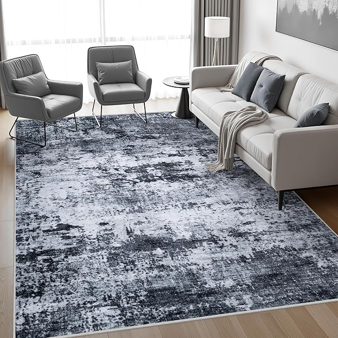 6x9 Area Rug Living Room Rug: Washable Modern Abstract Soft Thin Rug Indoor - Image 3