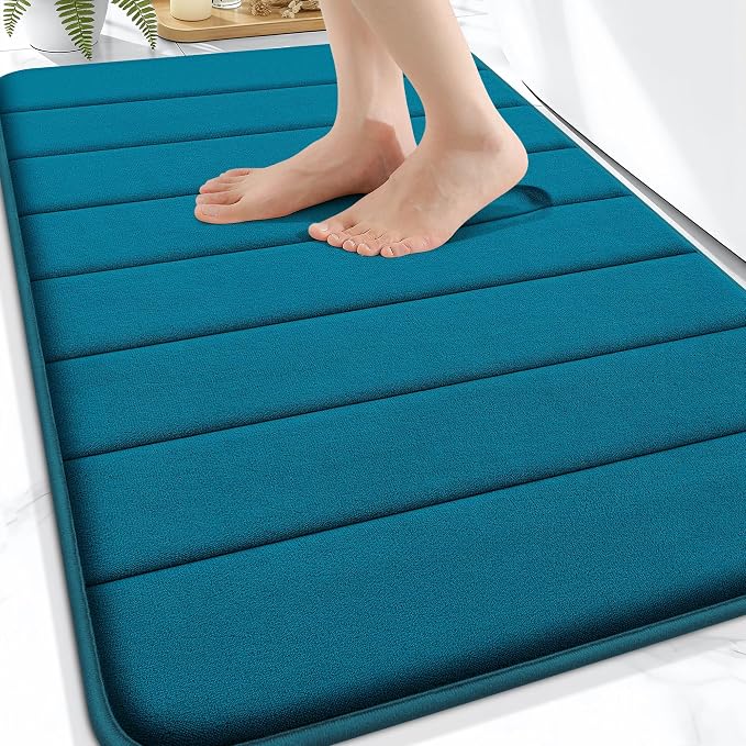 OLANLY Memory Foam Bath Mat 34x21, Super Soft Absorbent Bathroom Rugs, Quick Dry by OLANLY