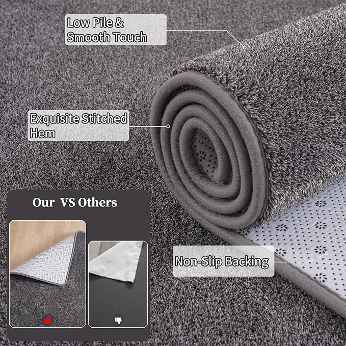 Keeko 2x4 Area Rugs for Living Room, Soft Modern Memory Foam Bedroom Rug - Image 2