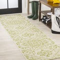 JONATHAN Y Boho Medallion Indoor Outdoor Runner Rug 2X10 Cream/Green, Estrella by JONATHANY