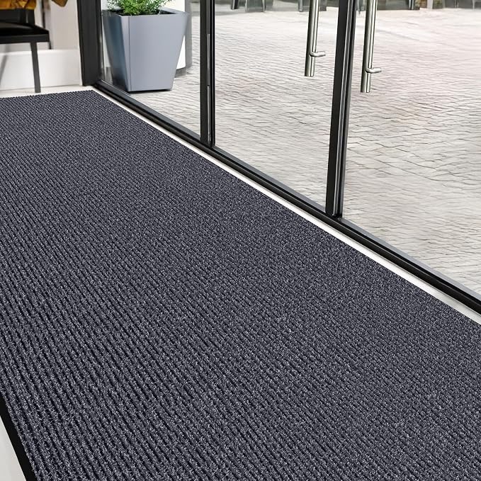 Commercial Door Mat 4'x16' Grey, Heavy Duty Industrial Floor Mat by Unknown