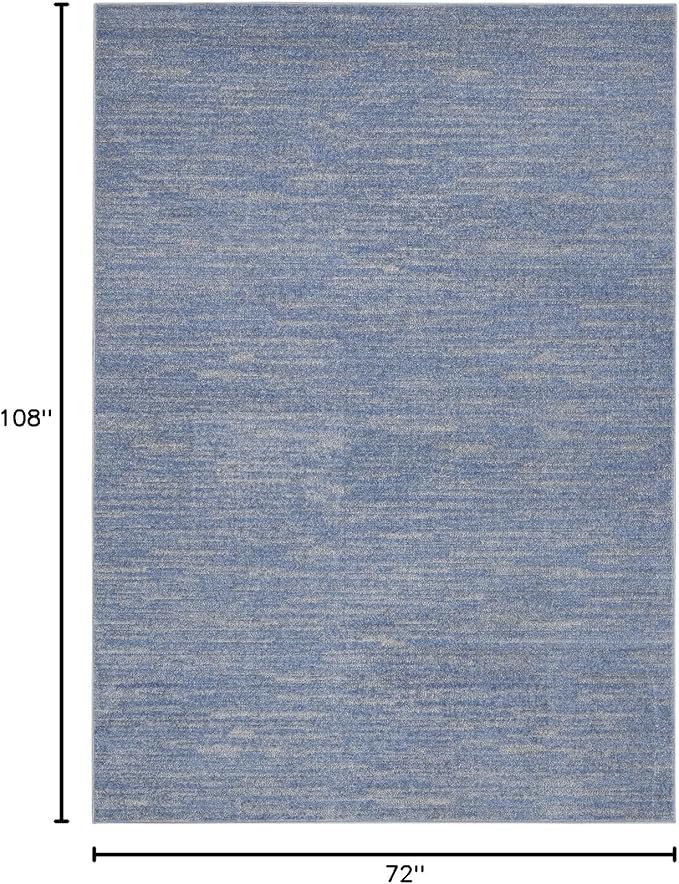 Nourison Home Nourison Essentials Blue Grey 6' x 9' Area Rug - Image 2