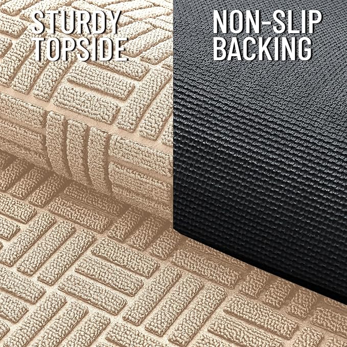 OLANLY Front Door Mat Outside Entrance 47x32, Heavy Duty Sturdy Natural Rubber - Image 4