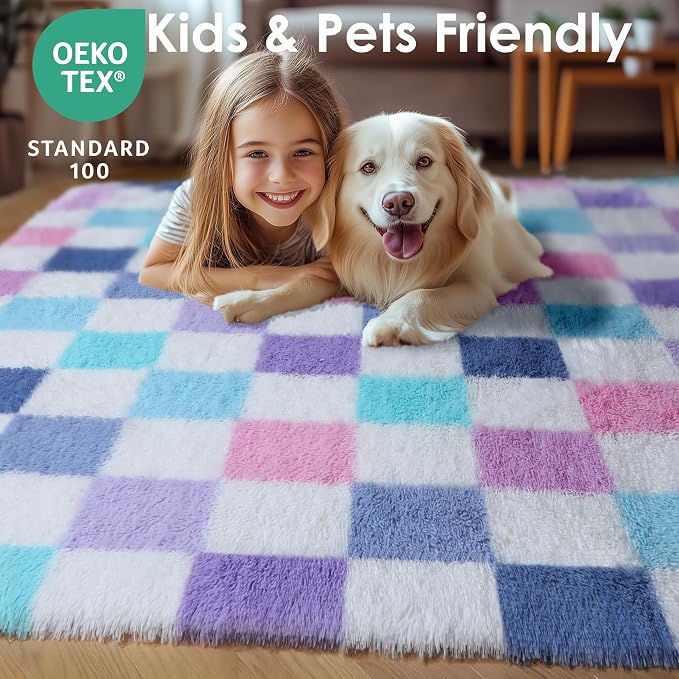 KICMOR Purple Rainbow 5x8 Area Rug - Image 7