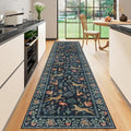DUKINO Washable 2.6x10 Runner Rug, Non Slip Animal Print Runner Rug by DUKINO