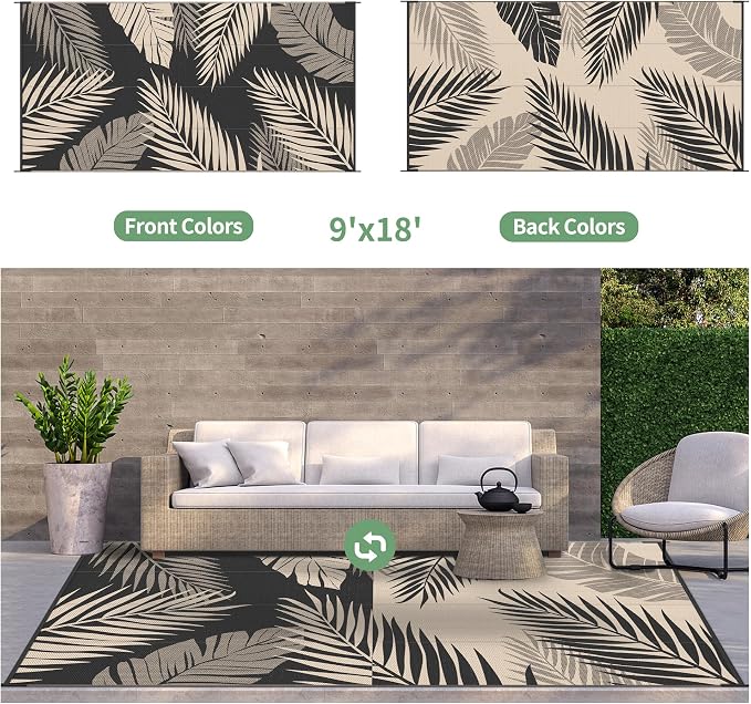 GENIMO Outdoor Rug 9' x 18' Waterproof - Image 2