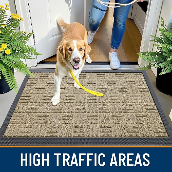 OLANLY Front Door Mat Outside Entrance 71x23, Heavy Duty Sturdy Natural Rubber - Image 6