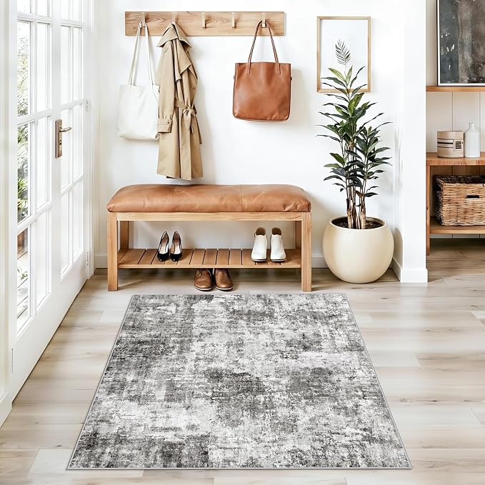 3x3 Square Entryway Rug Washable – Non-Slip Small Area Rug - Image 5