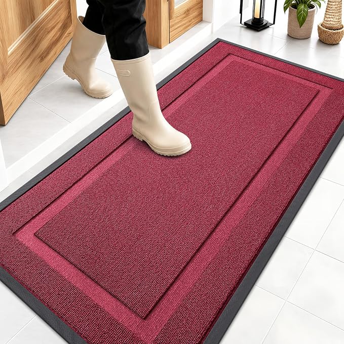 OLANLY Front Door Mat Indoor Outdoor Entrance, Waterproof All-Season, by OLANLY