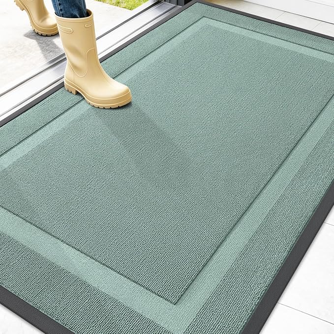 OLANLY Front Door Mat Indoor Outdoor Entrance, Waterproof All-Season, by OLANLY