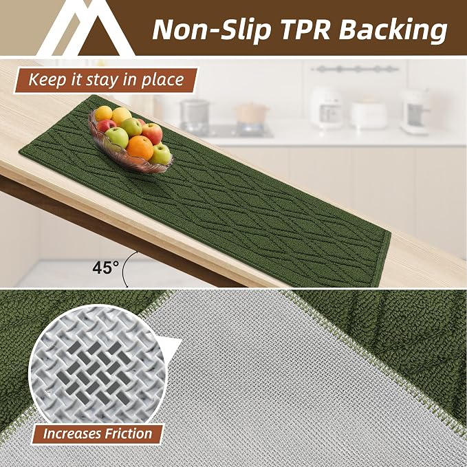 COSY HOMEER Kitchen Rugs 24"x35" Non-Slip Washable Kitchen Mats - Image 4