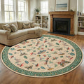 Mushroom Insect 7ft Round Rug Washable Non-Slip Soft Ultra-Thin Large Boho by ROYHOME