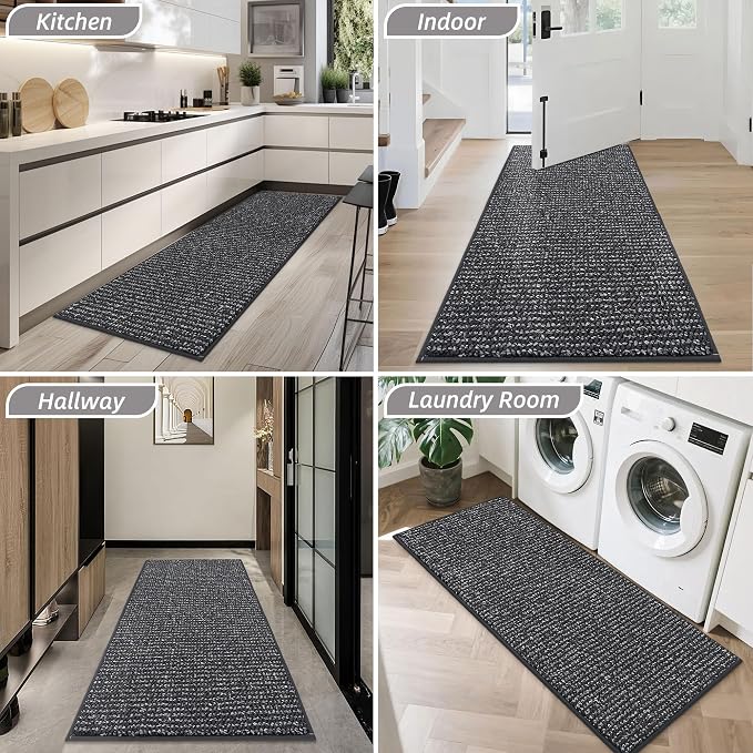 BEQHAUSE Dirt Trapper Door Mat 20" x 48", Non-Slip Washable Doormats Entrance - Image 8