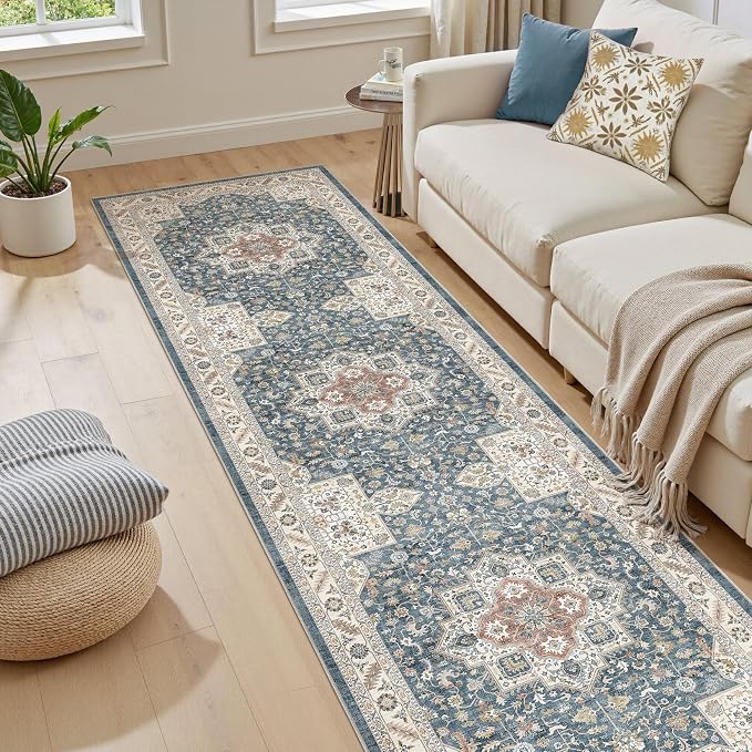 Vintage Hallway Runner Rug 2x8: Large Soft Washable Entryway - Image 5