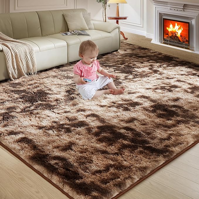 Ultra Soft Rug for Living Room, 5X8 Fluffy Shag Area Rug for Bedroom, Modern by Fairblink