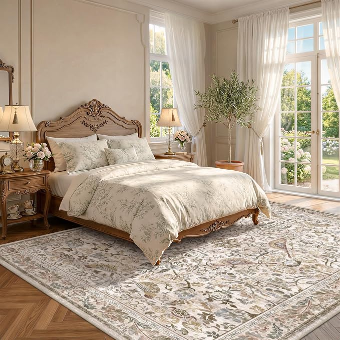 Vintage 8x12 Area Rugs for Living Room by HazoHaus
