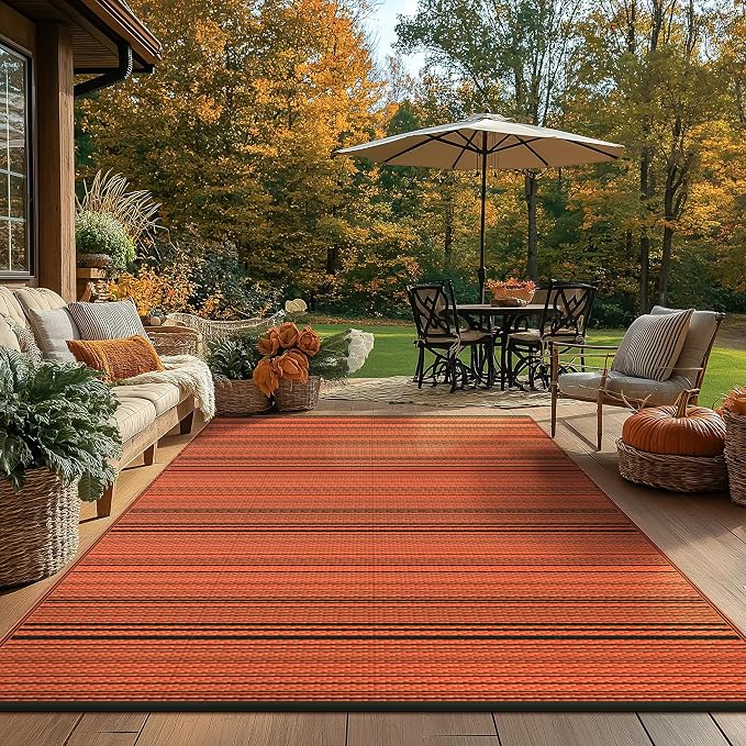 GENIMO Outdoor Rug for Patio Clearance, Reversible Plastic Camping Rugs - Image 3