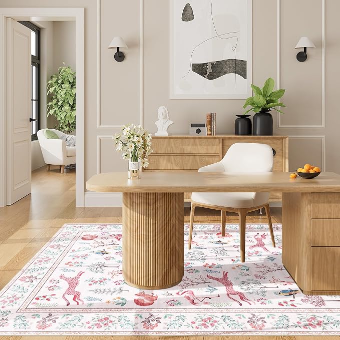 DUKINO 3x5 Rug, Washable Animal Area Rug - Image 6