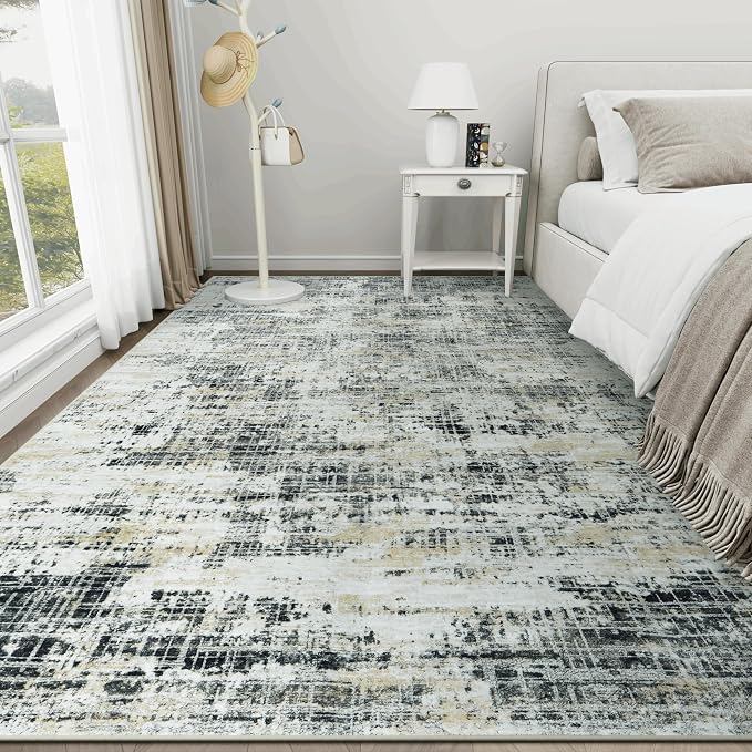 9x12 Area Rugs for Living Room Washable Rug: Anti-Skid Abstract Modern Living - Image 9