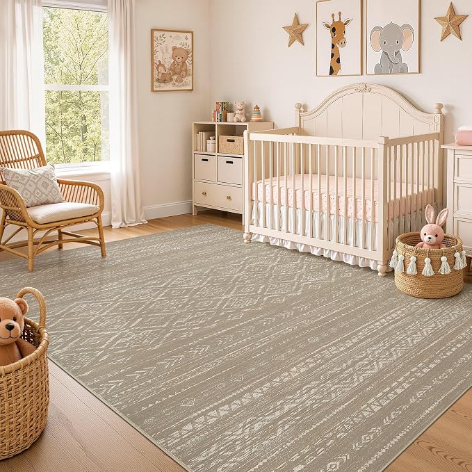 Nakagishi Area Rug Living Room Rugs: 10x14 Large Soft Machine Washable Boho - Image 7