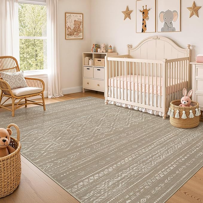 Nakagishi Area Rug Living Room Rugs: 8x10 Large Soft Machine Washable Boho - Image 7