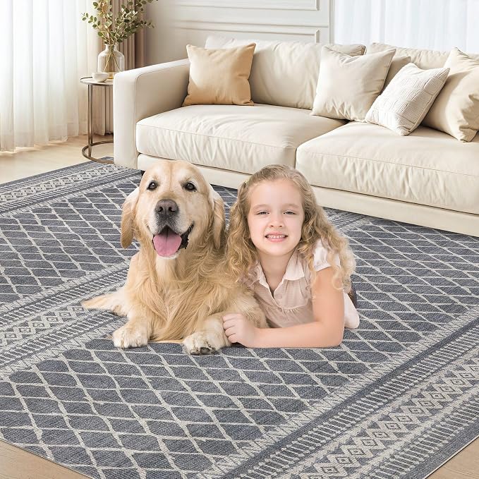 cotiled 10x12 Area Rugs Living Room Rug: Washable Boho Rugs - Image 8