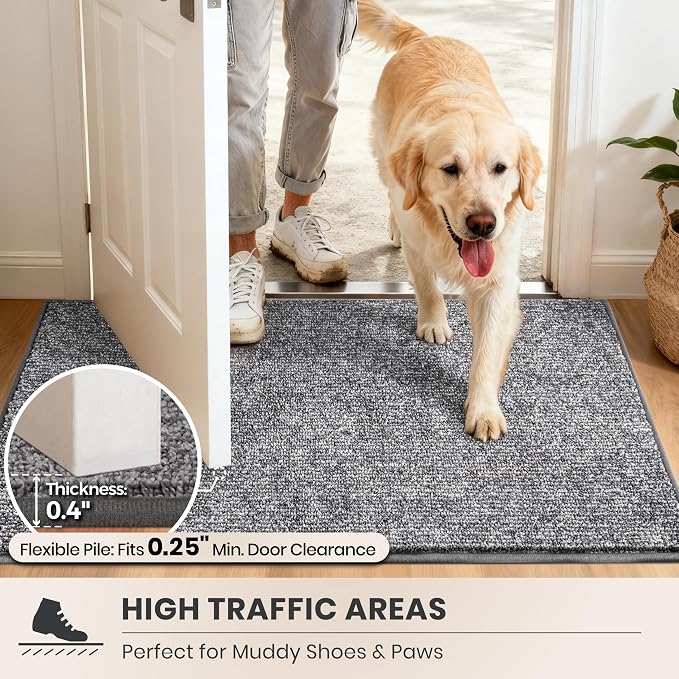 PURRUGS Dirt Trapping Door Mat 32" x 47", Non-Slip Machine Washable Entry Rug - Image 6
