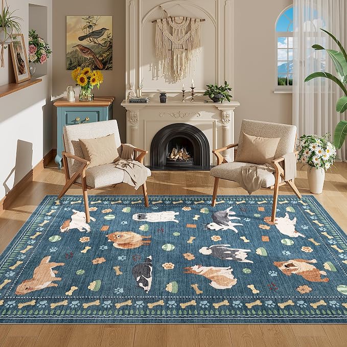 DUKINO 4x6 Area Rug, Non Slip Washable Rug - Image 6