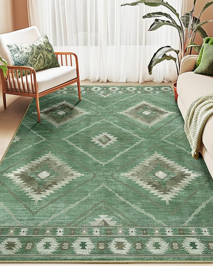 BESTSWEETIE Area Rug 5x7 Rug Machine Washable Rug Non-Slip Low Pile Print - Image 6
