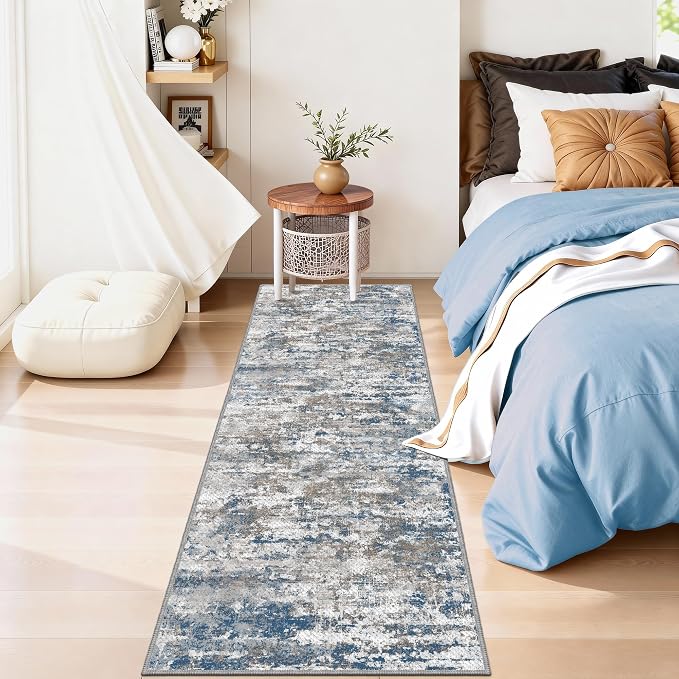 Abstract Washable Runner Rug 2x6, Hallway Rug Non-Slip, Woven Non-Shedding Thin - Image 8