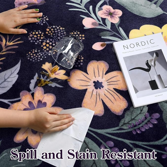Lahome Floral Kitchen Runner, 2X6 Washable Runner Rug Non-Slip, Ultra-Thin Soft - Image 6