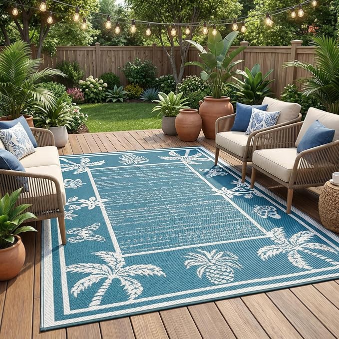 Garvee Outdoor Rug 5x8 Waterproof by Garvee