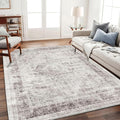 CHAMPLANT Area Rug 6'x9' Washable Floral red Vintage Traditional Floor Cover by CHAMPLANT