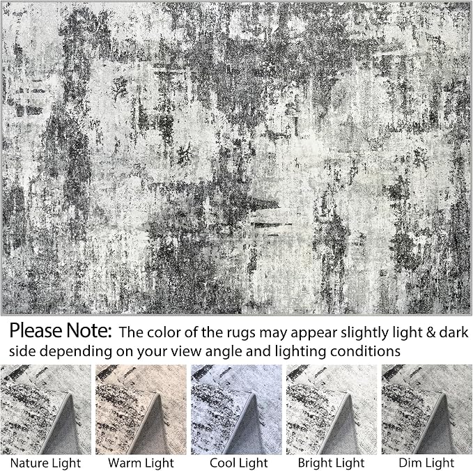 10x14 Area Rugs Living Room Rugs: Large Washable Rug - Image 9