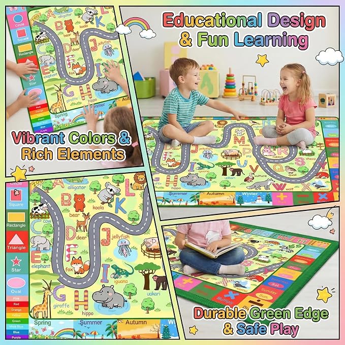 Kids Rug 9x12 Feet Large Play Mat - Image 4