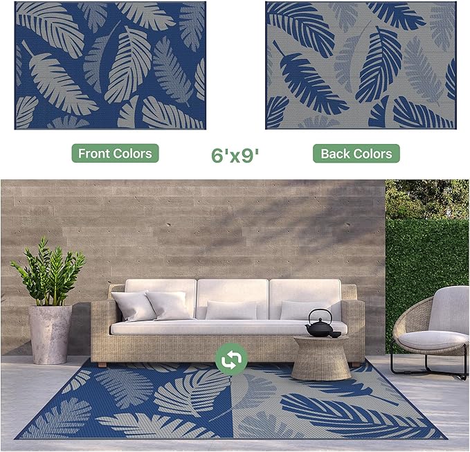 GENIMO Waterproof Outdoor Rug 6' x 9' - Image 7