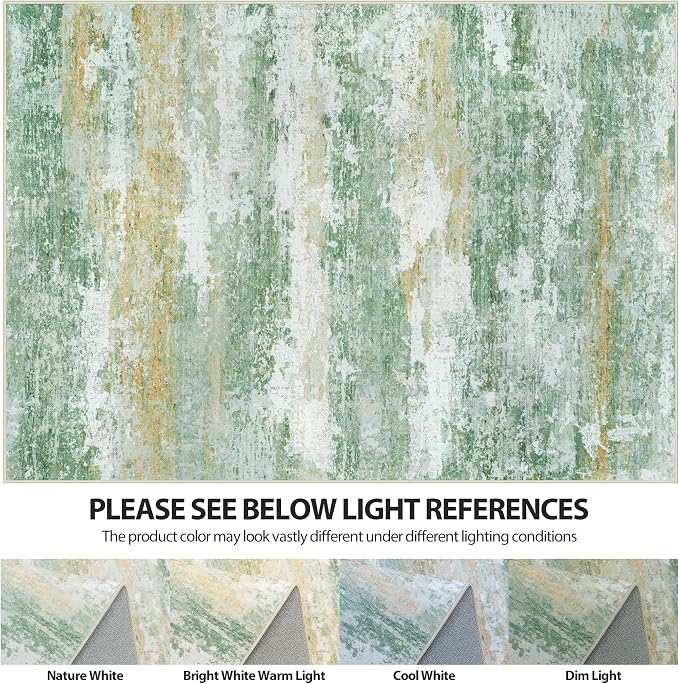 8x10 Area Rugs for Living Room Rug Washable: Abstract Large Rug for Dining Room - Image 7