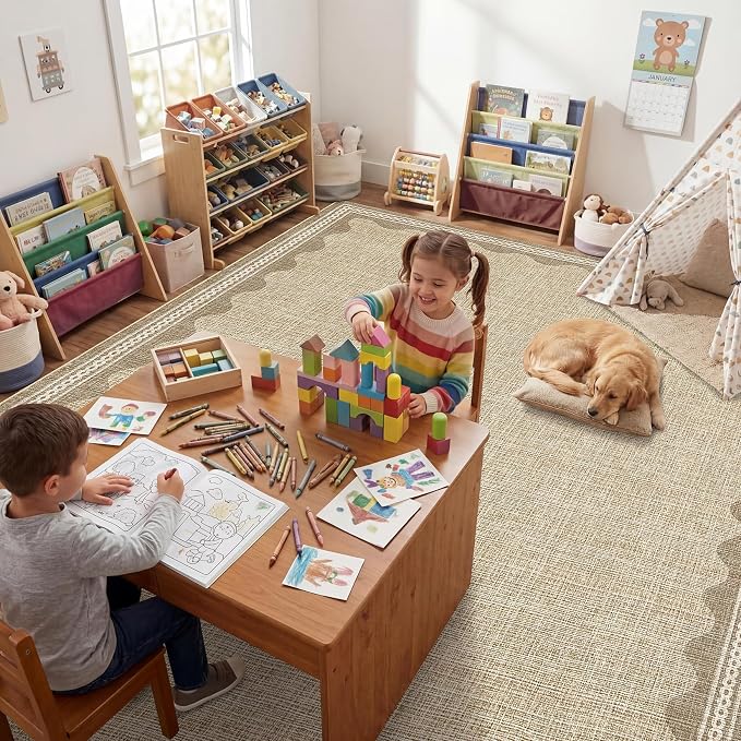 GarveeHome Scalloped Washable Area Rug 6x9 Rugs - Image 2