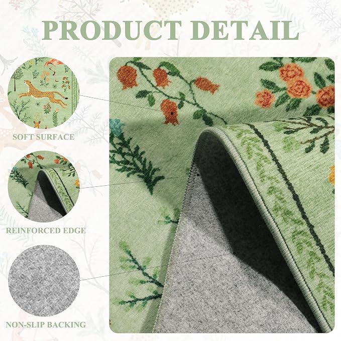 DUKINO 2x6 Rug for Hallway, Washable Kitchen Runner Rug - Image 4