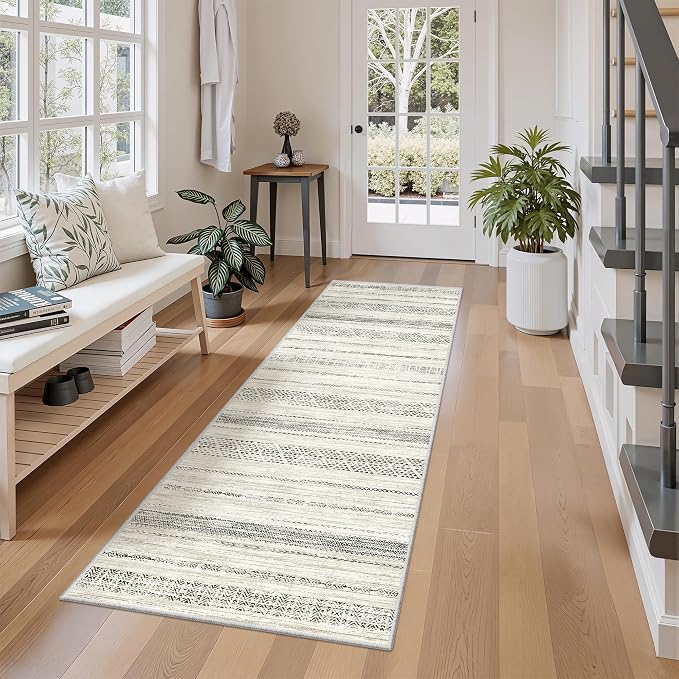 Miukiki 2x6 Hallway Runner Rug Moroccan Washable Kitchen Rug Non Slip Indoor by Miukiki