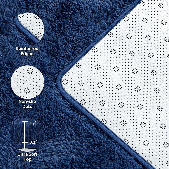 Deerhoo Large Shag Area Rugs 6 x 9, Plush Fuzzy Rugs - Image 4